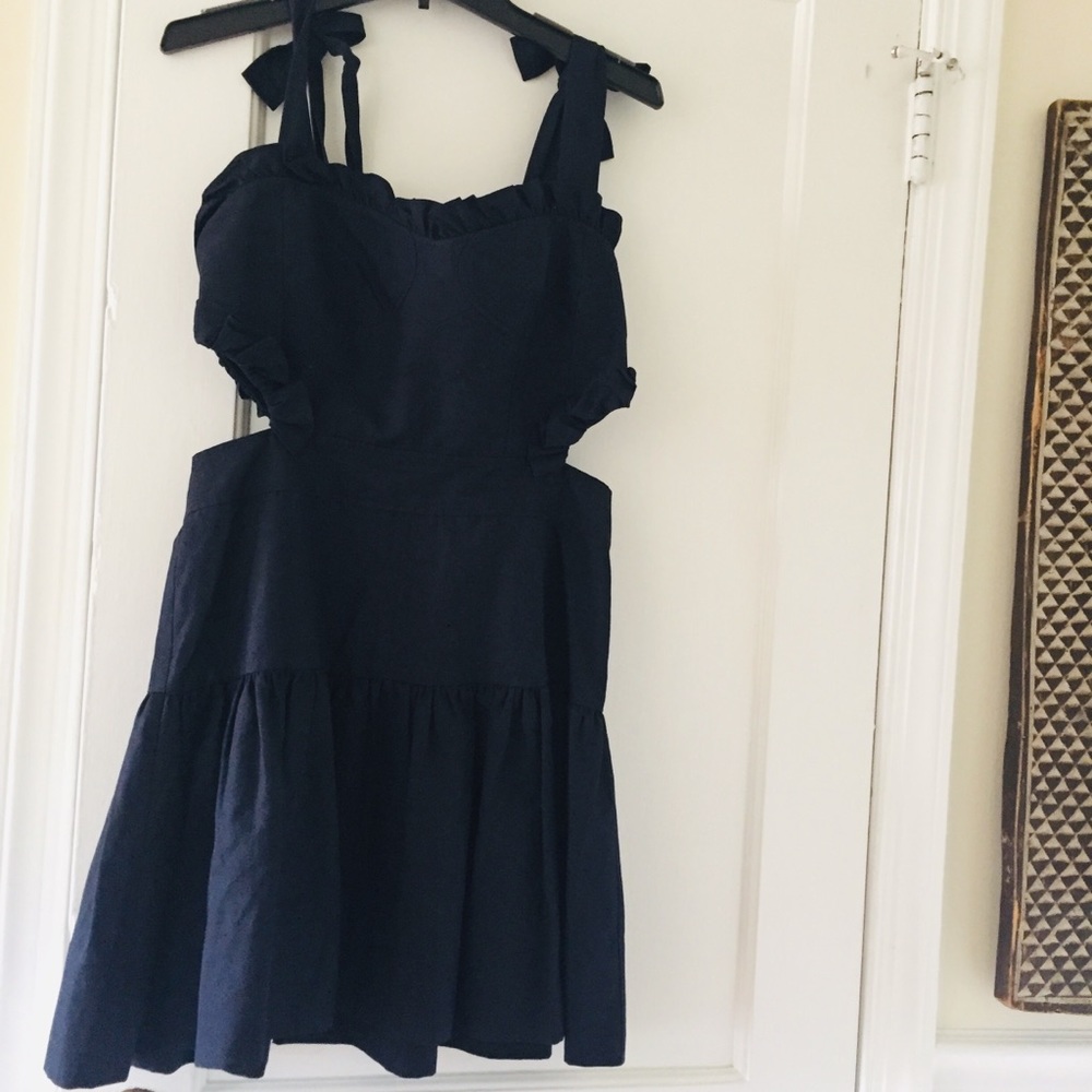 Rebecca Taylor Corset Style & Side Cut Out Mini Dress - Picture 5 of 11